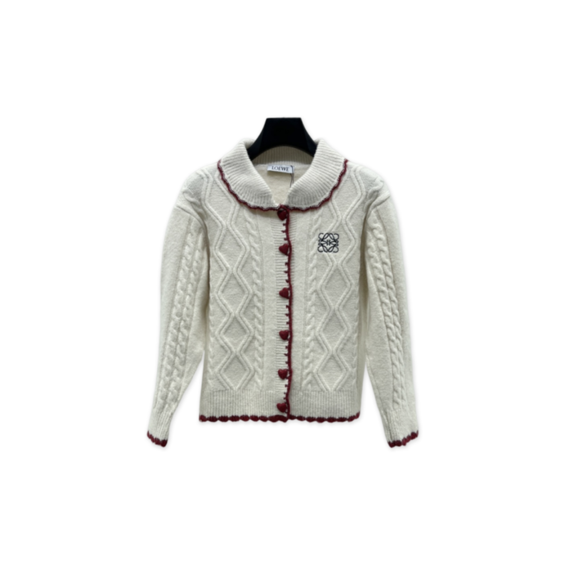 L0ew* collared knitted long-sleeved cardigan